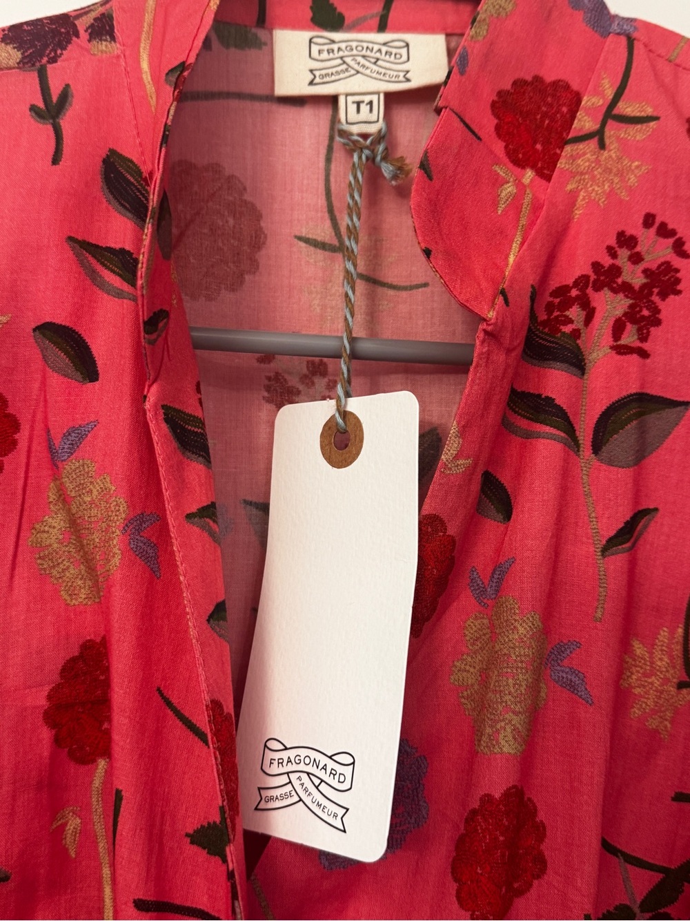 Fragonard (French brand) gorgeous pink floral wrap dress - Picture 2 of 5